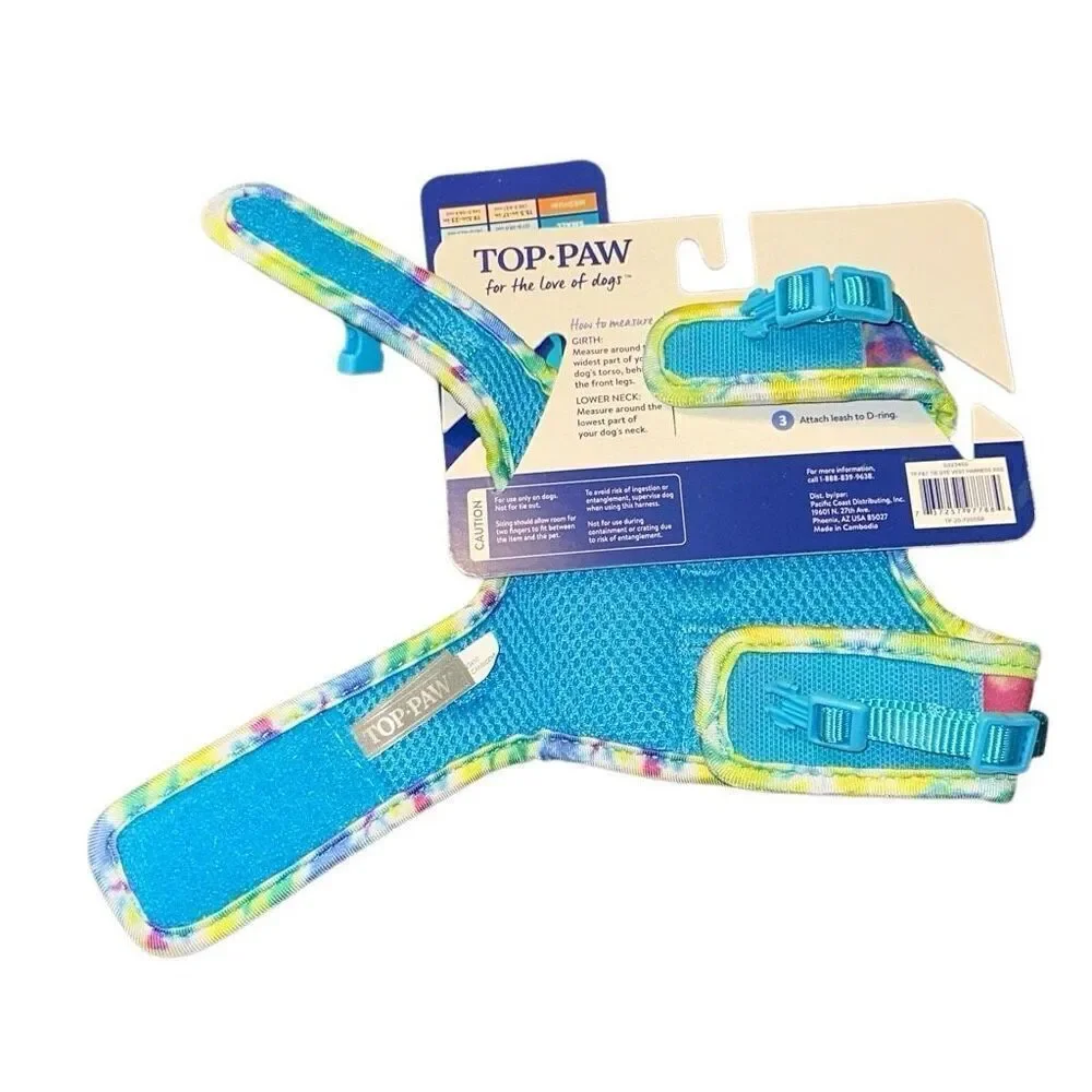 Top Paw Tie-Dye Comfort Fashion Harness/Vest (XXS)